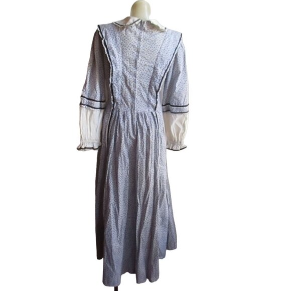 Large Handmade Prairie Dress Vintage Bonnet Settler 12/14 Authentic Maxi USA - Picture 3 of 15
